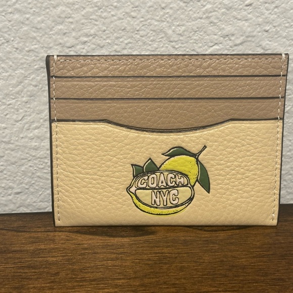 Coach Cream and Tan Card Holder - Picture 3 of 9
